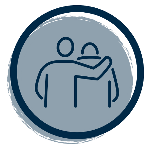 image of two people supporting each other representing 24-Hour Staff Support amenities