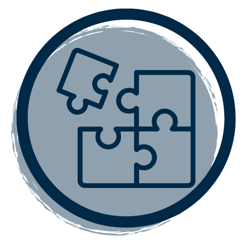 image of puzzle pieces representing active aging activities amenities
