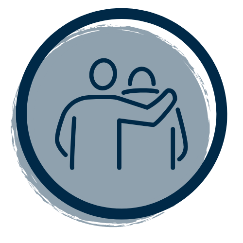 image of two people supporting each other representing 24-Hour Staff Support amenities